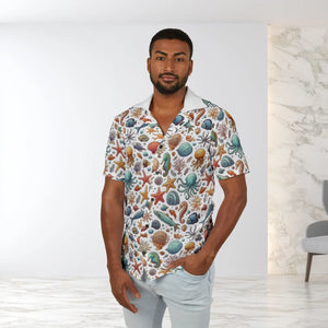 Vibrant Sea Horse Hawaiian Camp Shirt - Dye Sublimation - Dipaliz - Shirts - Xs