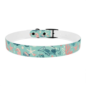 Waterproof Sea Life Dog Collar - Aqua Coral Tpu - Dipaliz - Standard Collars