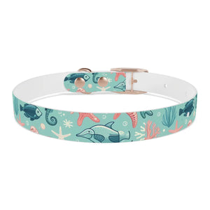 Waterproof Sea Life Dog Collar - Aqua Coral Tpu - Dipaliz - Standard Collars