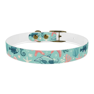 Waterproof Sea Life Dog Collar - Aqua Coral Tpu - Dipaliz - Standard Collars