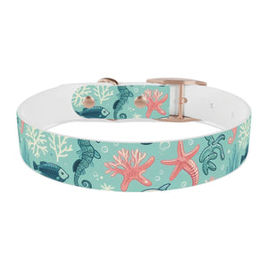 Waterproof Sea Life Dog Collar - Aqua Coral Tpu - Dipaliz - Standard Collars