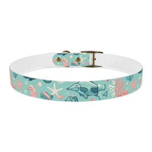 Waterproof Sea Life Dog Collar - Aqua Coral Tpu - Dipaliz - Standard Collars