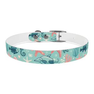 Waterproof Sea Life Dog Collar - Aqua Coral Tpu - Dipaliz - Standard Collars