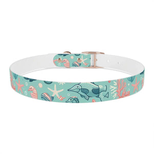 Waterproof Sea Life Dog Collar - Aqua Coral Tpu - Dipaliz - Standard Collars