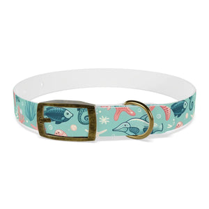 Waterproof Sea Life Dog Collar - Aqua Coral Tpu - Dipaliz - Standard Collars