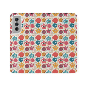 Samsung Galaxy Flip Cases Sea Shells Style Protection - Dipaliz - Mobile Phone