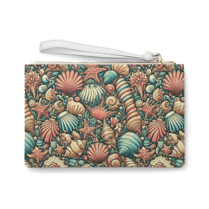 Elegant Sea Shells Clutch Bag - Saffiano Pattern Finish - Dipaliz - Bags