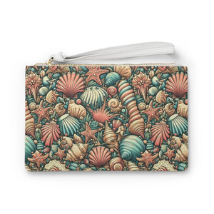 Elegant Sea Shells Clutch Bag - Saffiano Pattern Finish - Dipaliz - Bags