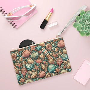 Elegant Sea Shells Clutch Bag - Saffiano Pattern Finish - Dipaliz - Bags