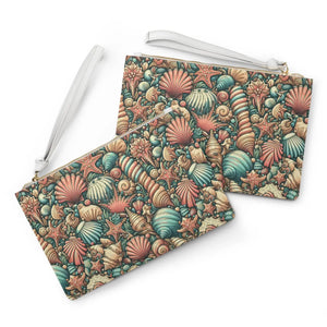 Elegant Sea Shells Clutch Bag - Saffiano Pattern Finish - Dipaliz - Bags