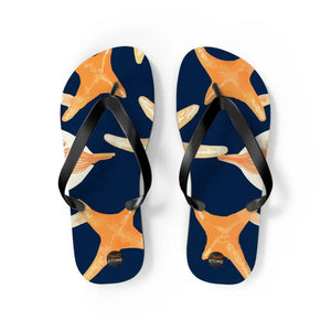 Star Fishes Flip Flops - Unisex Beach Summer Style - Dipaliz - m / Black Sole - Slippers