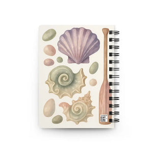 Seashell Spiral Bound Journal - Ocean Inspired Travel Diary - Dipaliz - one Size - Journals