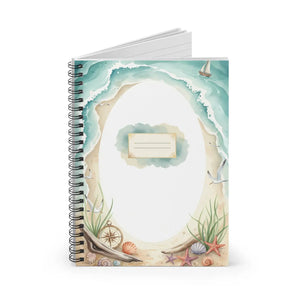 Seaside Frame Spiral Notebook - Coastal Ocean 6x8 - Dipaliz - Journals