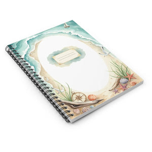 Seaside Frame Spiral Notebook - Coastal Ocean 6x8 - Dipaliz - Journals
