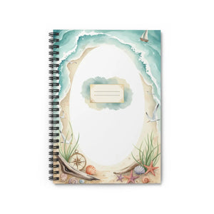 Seaside Frame Spiral Notebook - Coastal Ocean 6x8 - Dipaliz - Journals