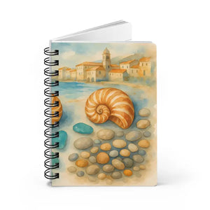 Seaside Spiral Bound Journal with Sturdy Cardstock Cover - Dipaliz - one Size - Journals