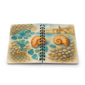 Seaside Spiral Bound Journal with Sturdy Cardstock Cover - Dipaliz - one Size - Journals