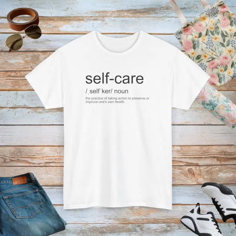 Elevate your Style: Unisex Self-care Definition Cotton Tee - White / s T-shirt