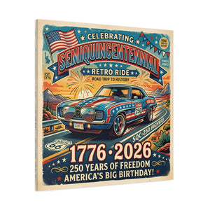 Semiquincentennial Retro Ride Canvas – Patriotic - Dipaliz - Prints