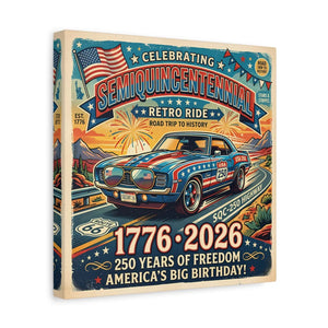 Semiquincentennial Retro Ride Canvas – Patriotic - Dipaliz - Prints