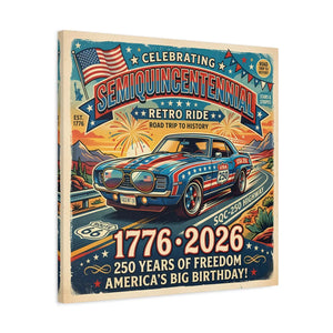 Semiquincentennial Retro Ride Canvas – Patriotic - Dipaliz - Prints