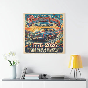 Semiquincentennial Retro Ride Canvas – Patriotic - Dipaliz - Prints