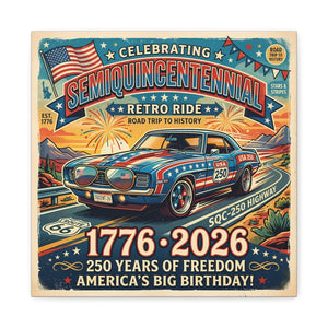 Semiquincentennial Retro Ride Canvas – Patriotic - Dipaliz - Prints