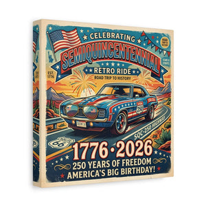 Semiquincentennial Retro Ride Canvas – Patriotic - Dipaliz - Prints
