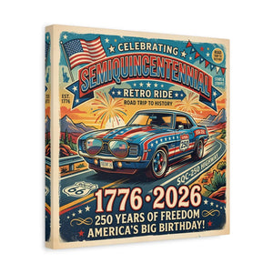 Semiquincentennial Retro Ride Canvas – Patriotic - Dipaliz - Prints