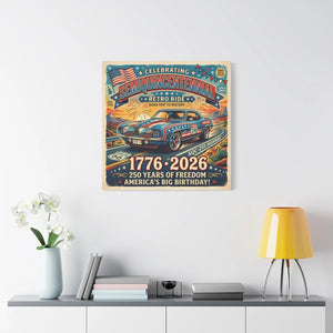 Semiquincentennial Retro Ride Canvas – Patriotic - Dipaliz - Prints