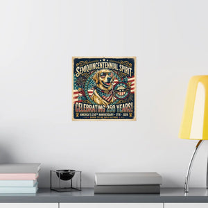 Semiquincentennial Spirit Poster – Patriotic Golden Retriever - Dipaliz - Posters