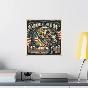 Semiquincentennial Spirit Poster – Patriotic Golden Retriever - Dipaliz - Posters