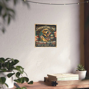 Semiquincentennial Spirit Poster – Patriotic Golden Retriever - Dipaliz - Posters