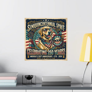 Semiquincentennial Spirit Poster – Patriotic Golden Retriever - Dipaliz - Posters