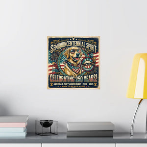 Semiquincentennial Spirit Poster – Patriotic Golden Retriever - Dipaliz - Posters