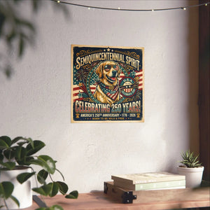 Semiquincentennial Spirit Poster – Patriotic Golden Retriever - Dipaliz - Posters