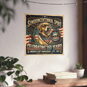 Semiquincentennial Spirit Poster – Patriotic Golden Retriever - Dipaliz - Posters