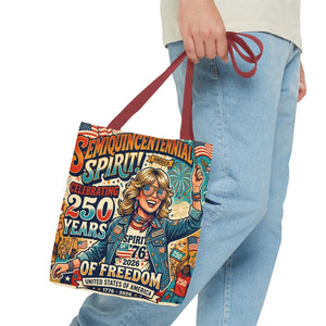 Semiquincentennial Spirit Tote Bag - Celebrating 250 Years of Freedom (1776–2026) - Bags