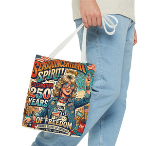 Semiquincentennial Spirit Tote Bag - Celebrating 250 Years of Freedom (1776–2026) - Bags