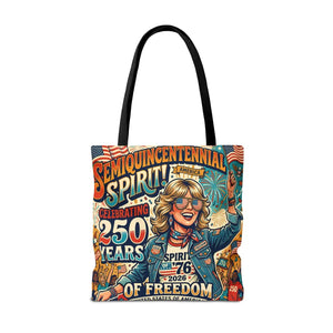 Semiquincentennial Spirit Tote Bag - Celebrating 250 Years of Freedom (1776–2026) - Bags