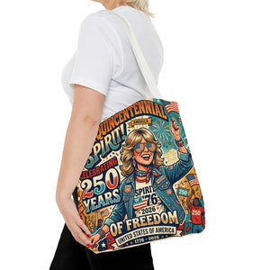 Semiquincentennial Spirit Tote Bag - Celebrating 250 Years of Freedom (1776–2026) - Bags