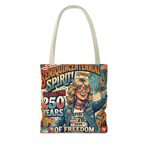 Semiquincentennial Spirit Tote Bag - Celebrating 250 Years of Freedom (1776–2026) - Bags