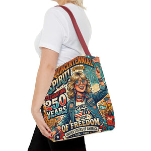 Semiquincentennial Spirit Tote Bag - Celebrating 250 Years of Freedom (1776–2026) - Bags