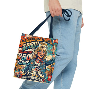 Semiquincentennial Spirit Tote Bag - Celebrating 250 Years of Freedom (1776–2026) - Bags