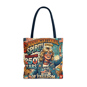 Semiquincentennial Spirit Tote Bag - Celebrating 250 Years of Freedom (1776–2026) - Bags