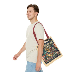 Semiquincentennial Spirit Tote Bag - Celebrating 250 Years Patriotic Golden Retriever Design - Bags
