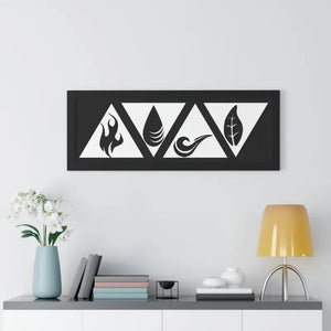 Framed Horizontal Poster - Air Elements Modern Wall Art - Dipaliz - Posters Prints & Visual Artwork