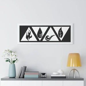 Framed Horizontal Poster - Air Elements Modern Wall Art - Dipaliz - Posters Prints & Visual Artwork