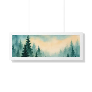Serene Forest Landscape Framed Print for Meditation Space - Dipaliz - Prints