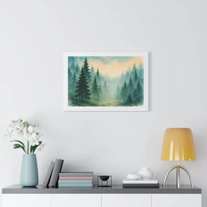 Serene Forest Landscape Framed Print for Meditation Space - Dipaliz - Prints